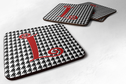 Letter Monogram - Foam Coaster Set of 4 (Letter: L)