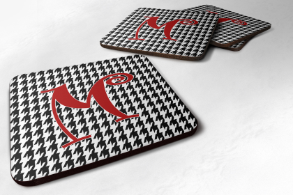 Letter Monogram - Foam Coaster Set of 4 (Letter: M)