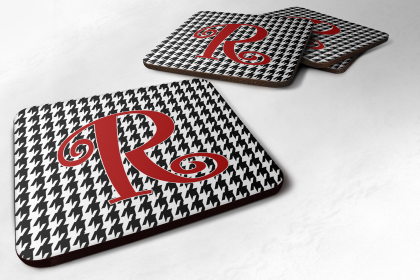 Letter Monogram - Foam Coaster Set of 4 (Letter: R)