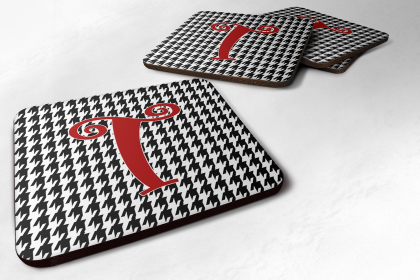 Letter Monogram - Foam Coaster Set of 4 (Letter: T)