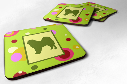 Dog Silhouette Foam Coaster Set of 4 (Dog Breed: Mastiff Foam)