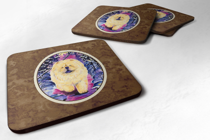Chow Chow Foam Coaster Set of 4 (Color: SS1005FC, size: 3.5 x 3.5)