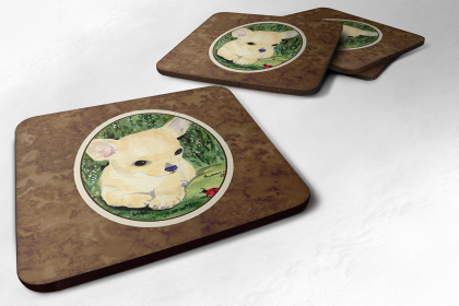 Chihuahua Foam Coaster Set of 4 (Color: SS1010FC, size: 3.5 x 3.5)
