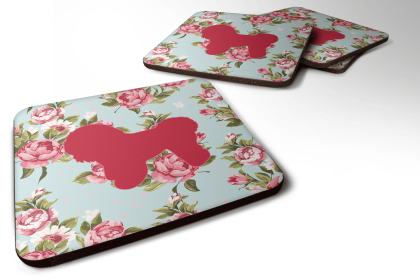 Dog Breed Bichon Frise Foam Coaster (Color: Bichon Frise 2, size: 3.5 x 3.5)