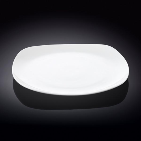 [ Set of 6 ] DINNER PLATE 9.75" X 9.75  | 24.5 X 24.5 CM (Color: White)