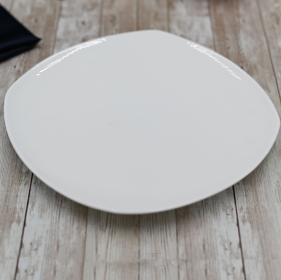 [ Set of 3 ] SQUARE PLATTER 11.5" X 11.5" | 29.5 X 29.5 CM (Color: White)