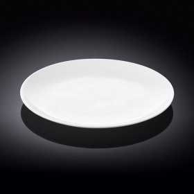 [ Set of 6 ] ROLLED RIM DINNER PLATE 9" | 23 CM (Color: White)
