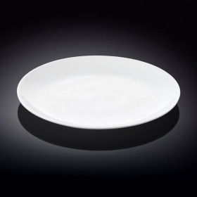 [ Set of 6 ] ROLLED RIM DINNER PLATE 10" | 25.5 CM (Color: White)