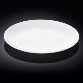 [ Set of 3 ] ROLLED RIM ROUND PLATTER 12" | 30.5 CM (Color: White)