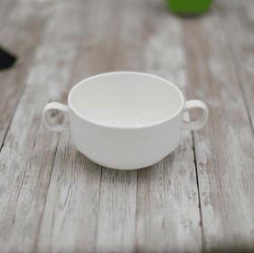 [ Set of 4 ] SOUP CUP  4" | 10 CM 10 FL OZ | 300 ML (Color: White)