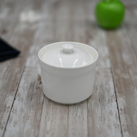 [ Set of 6 ] 4" | 10 CM 8 FL OZ | 250 ML  SOUP CUP WITH LID (Color: White)