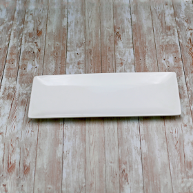[ Set of 3 ] SUSHI/CANAPE DISH  14" X 5.5" | 36 X 14 CM (Color: White)