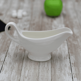 [ Set of 4 ] SAUCE BOAT 6 FL OZ | 170 ML (Color: White)