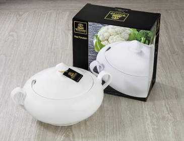 TUREEN 95 FL OZ | 2800 ML IN COLOUR BOX (Color: White)