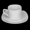 [ Set of 6 ] 3 FL OZ | 90 ML COFFEE CUP & SAUCER