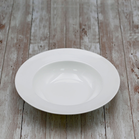 [ Set of 3 ] DEEP PLATE 10" | 25.5 CM  20 FL OZ | 600 ML (Color: White)