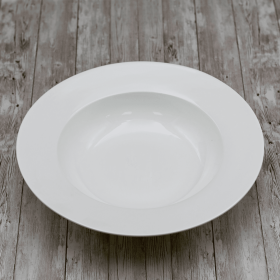 [ Set of 3 ] DEEP PLATE 12" | 30.5 CM  37 FL OZ | 1100 ML (Color: White)