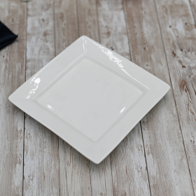 [ Set of 3 ] DINNER PLATE 10" X 10"| 25 X 25 CM (Color: White)
