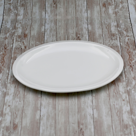 [ Set of 3 ] OVAL PLATTER 12" | 30 CM (Color: White)