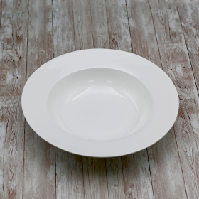 [ Set of 3 ] DEEP PLATE 11" |  28 CM 25 FL OZ | 750 ML (Color: White)