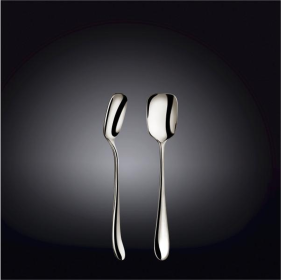 [ Set of 24 ] ICE CREAM SPOON 5.75" | 15 CM WHITE BOX PACKING (Color: Stainless Steel)