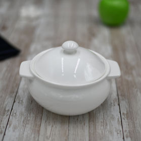 [ Set of 2 ] BAKING POT 21 FL OZ | 620 ML (Color: White)