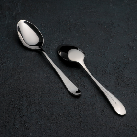 [ Set of 24 ] TEASPOON (MUG) 6.5" | 16 CM WHITE BOX PACKING (Color: Stainless Steel)