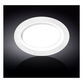 [ Set of 3 ] OVAL PLATTER 14" X 10" | 35 X 25 CM (Color: White)