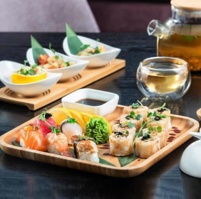 [ Set of 12 ] PLATE 7" X 7" | 17,5 CM X 17.5 CM (Color: Wood)