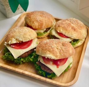 [ Set of 6 ] PLATTER 12" X 12" | 30.5 CM X 30.5 CM (Color: Wood)