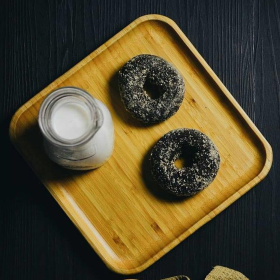 [ Set of 3 ] PLATTER 13" X 13" | 33 CM X 33 CM (Color: Wood)