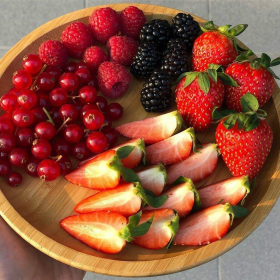 [ Set of 12 ] PLATE 7" | 17.5 CM (Color: Wood)