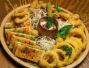 [ Set of 6 ] 2 SECTION PLATTER 8" | 20.5 CM