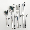 Four (4) piece 18/10 stainless steel dinner set by Wilmax with a square solid handle
