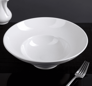 [ Set of 3 ] DEEP PLATE 9.75" | 25 CM 16 FL OZ | 470 ML (Color: White)