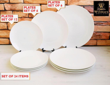 FINE DINNING 24 PIECE ENTERTAINING SET FOR 6 WL-555007 (Color: White)