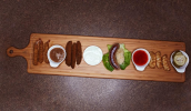 LONG SERVING BOARD WITH HANDLE, Set of 2