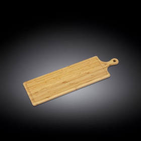 LONG SERVING BOARD WITH HANDLE, Set of 2 (Color: Wood, size: 26" X 7.9" | 66 X 20 CM)