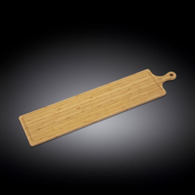 LONG SERVING BOARD WITH HANDLE, Set of 2 (Color: Wood, size: 34.3" X 7.9" | 87 X 20 CM)