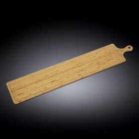 LONG SERVING BOARD WITH HANDLE, Set of 2 (Color: Wood, size: 39.4" X 7.9" | 100 X 20 CM)