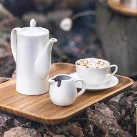 15 piece coffee entertaining set (Color: White)