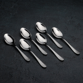 TEASPOON (CUP) 5.5" | 14 CM SET OF 6  IN GIFT BOX (Color: Stainless Steel)