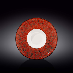 [ Set of 3 ] DEEP PLATE 9.5" | 24 CM 7 FL OZ | 200 ML (Color: Red)
