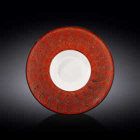 DEEP PLATE 10.5" | 27 CM 8 FL OZ | 250 ML, Set of 2 (Color: Red, size: 10.5"/8oz)
