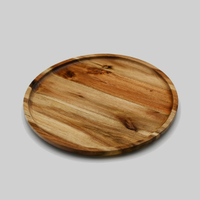 Acacia round Plate / Platter (Color: Wood, size: 12" Diameter)