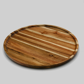Acacia round Plate / Platter (Color: Wood, size: 14" Diameter)
