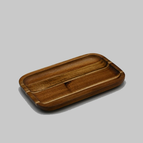 Acacia Serving rectangle tray / Dish (Color: Wood, size: 8" X 5")