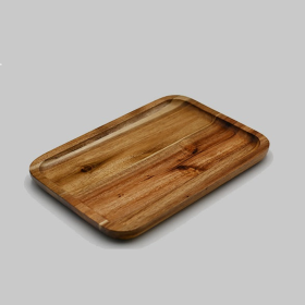 Acacia Serving rectangle tray / Dish (Color: Wood, size: 10" X 7")