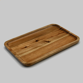 Acacia Serving rectangle tray / Dish (Color: Wood, size: 12" X 8")