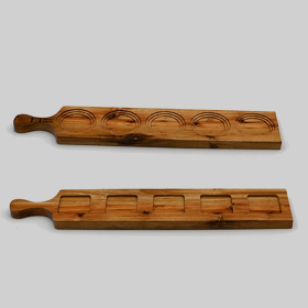 Acacia doublesided flight Board (Type: Acacia 5 hole doublesided flight Board)